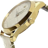 Gucci G Timeless Quartz White Dial White Leather Strap Watch For Women - YA1264033A