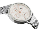 Tommy Hilfiger Carly White Dial Silver Stainless Steel Strap Watch for Women - 1781787