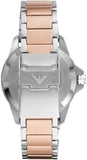 Emporio Armani Diver Quartz Brown Dial Two Tone Steel Strap Watch For Men - AR11340