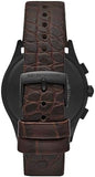 Emporio Armani Paolo Chronograph Black Dial Brown Leather Strap Watch For Men - AR11549