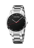 Calvin Klein City Black Dial Silver Steel Strap Watch for Men - K2G2G141