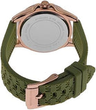 Michael Kors Mini Pilot Chronograph Green Dial Green Silicone Strap Watch For Women - MK7421