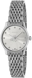 Gucci G Timeless Quartz Silver Dial Silver Steel Strap Watch For Women - YA1265019