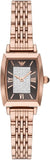 Emporio Armani Gianni T-Bar Analog Crystal Brown Dial Rose Gold Steel Strap Watch For Women - AR11407