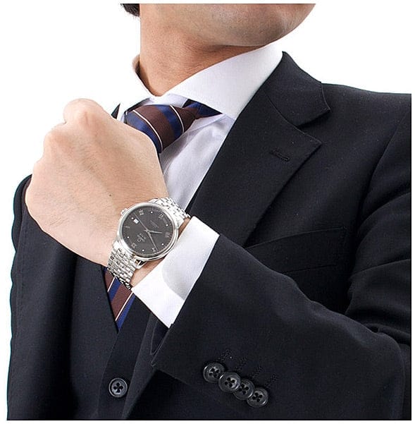 Omega De Ville Prestige Co-Axial Automatic Grey Dial Silver Steel Strap Watch for Men - 424.10.40.20.06.001