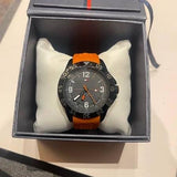 Tommy Hilfiger Cole Black Dial Orange Rubber Strap Watch for Men - 1790985