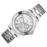 Guess BFF Multifunction Silver Dial Silver Steel Strap Watch for Women - W0231L1