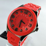 Marc Jacobs Pelly Red Dial Red Silicone Stainless Steel Strap Watch for Women - MBM2590