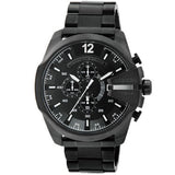 Diesel Mega Chief Chronograph Black Steel Strap Watch For Men - DZ4283