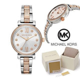 Michael Kors Sophie Chronograph Silver Dial Two Tone Steel Strap Watch For Women - MK3880