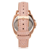 Coach Boyfriend Mother of Pearl White Dial Pink Leather Strap Watch for Women - 14503151