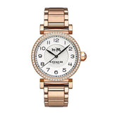 Coach Madison White Dial Rose Gold Steel Strap Watch for Women - 14502398