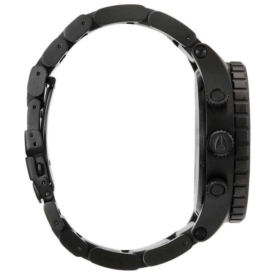 Nixon 51-30 Chrono Black Dial Black Steel Strap Watch for Men - A083-001