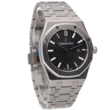 Audemars Piguet Royal Oak Quartz Black Dial Silver Steel Strap Watch for Women - 67650ST.OO.1261ST.01