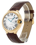 Cartier Ballon Bleu De Cartier Silver Dial Brown Leather Strap Watch for Women - W6900356