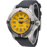 Breitling Avenger Automatic 45 Seawolf Yellow Dial Black Nylon Strap Watch for Men - A17319101I1X1