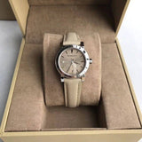 Burberry The City Beige Dial Beige Leather Strap Watch for Women - BU9207