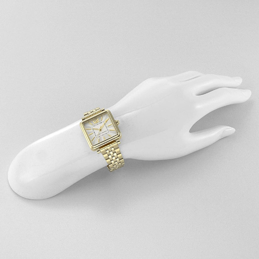 Marc Jacobs Vic Silver Dial Gold Steel Strap Watch for Women - MJ3462