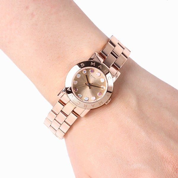 Marc Jacobs Amy Rose Gold Dial Rose Gold Steel Strap Watch for Women - MBM3219