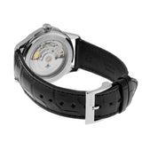 Gucci G Timeless Automatic Silver Dial Black Leather Strap Unisex Watch - YA126468