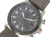 Gucci G Timeless Chronograph Grey Dial Grey Leather Strap Watch For Men - YA126242