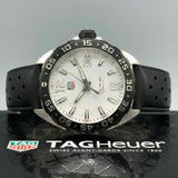 Tag Heuer Formula 1 Quartz White Dial Black Rubber Strap Watch for Men -  WAZ1111.FT8023