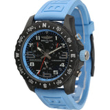 Breitling Endurance Pro Black Dial Light Blue Rubber Strap Watch for Men - X82310281B1S1