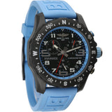 Breitling Endurance Pro Black Dial Light Blue Rubber Strap Watch for Men - X82310281B1S1