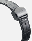 Tag Heuer Monaco Automatic Chronograph Black Dial Black Leather Strap Watch for Men - CBL2180.FC6497