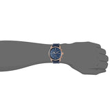 Fossil The Commuter Blue Dial Blue Leather Strap Watch for Men - FS5404