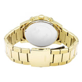 Guess Atlas Chronograph Gold Dial Gold Steel Strap Watch For Men - W0668G4