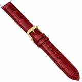 Michele Deco Mother of Pearl Dial Red Leather Strap Watch For Women - MWW06V000017