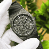 Tissot PRX Powermatic 80 Carbon Black Dial Black Rubber Strap Watch for Men - T137.907.97.201.00