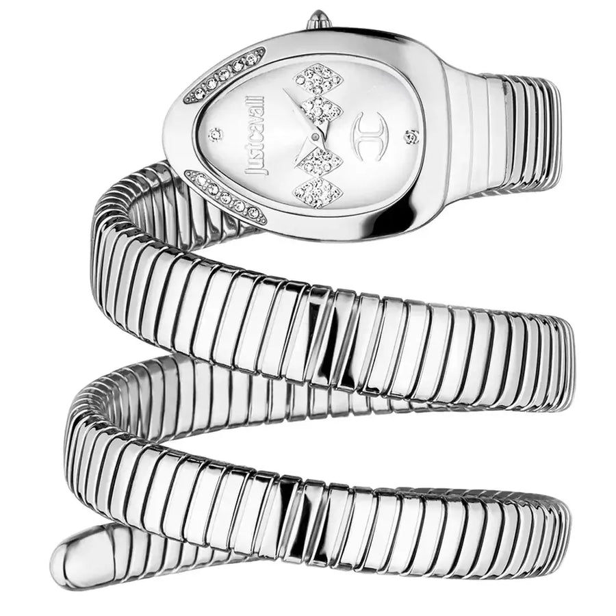 Just Cavalli Vezzoso Silver Dial Silver Steel Strap Watch for Women - JC1L230M0015