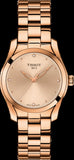 Tissot T Wave Rose Gold Dial Rose Gold Steel Strap Watch For Women - T112.210.33.456.00