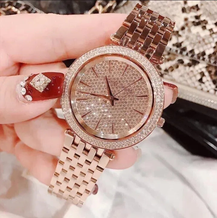 Michael Kors Darci Rose Gold Dial Rose Gold Steel Strap Watch for Women - MK3439