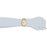 Michael Kors Parker Diamonds Gold Dial Gold Steel Strap Watch for Women - MK5784