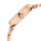 Michael Kors Parker White Dial Rose Gold Steel Strap Watch for Women - MK5616