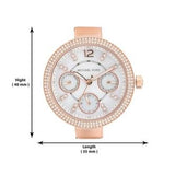 Michael Kors Parker White Dial Rose Gold Steel Strap Watch for Women - MK5616