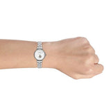 Emporio Armani Gianni T-Bar Automatic Silver Dial Silver Steel Strap Watch For Women - AR60022