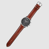 Fossil Neutra Chronograph Grey Dial Brown Leather Strap Watch for Men - FS5512