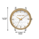 Michael Kors Pyper Three Hand White Dial Two Tone Steel Strap Watch For Women - MK4595