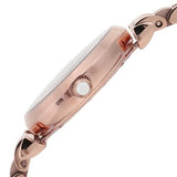 Emporio Armani Gianni T-Bar Mother of Pearl Dial Rose Gold Steel Strap Watch For Women - AR11316