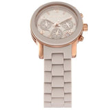 Michael Kors Runway Chronograph Grey Dial Grey Silicone Strap Watch For Women - MK7386