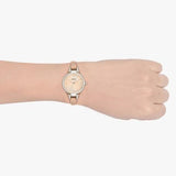 Fossil Georgia Bone Grey Dial Beige Leather Strap Watch for Women - ES2830