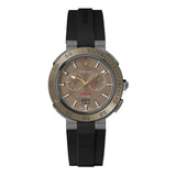 Versace V Extreme Chronograph Brown Tone Dial Black Rubber Strap Watch for Men - VCN030017