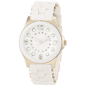 Marc Jacobs Pelly White Dial White Silicone Strap Watch for Women - MBM2526