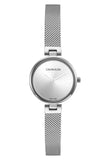 Calvin Klein Authentic White Dial Silver Mesh Bracelet Watch for Women - K8G23126