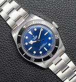 Tudor Black Bay 54 Blue Dial Silver Steel Strap Watch for Men - M7943A1A0NU-0001