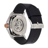 Fossil Modern Machine Automatic Skeleton Dial Black Leather Strap Watch for Men - ME3082